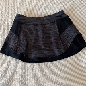 Athletes Grey and Black Tennis Skirt
